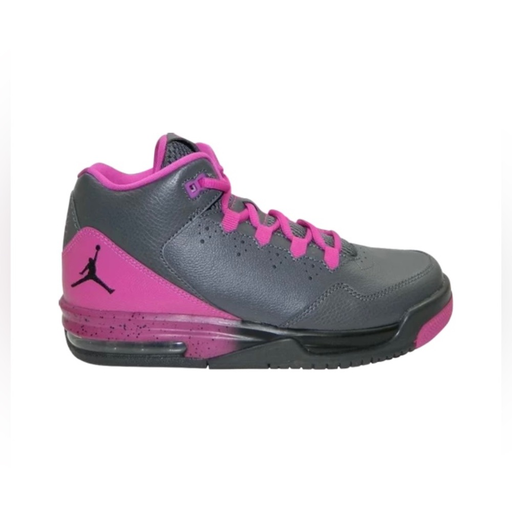 Jordan Flight Origin 2 Gray Fuschia Youth Size 6.5